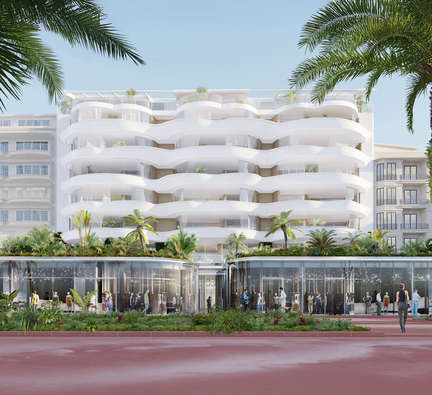33 Croisette facade with residences
